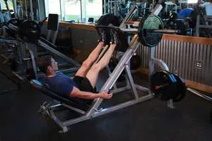 Leg press, start position
