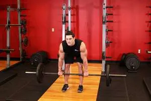 Romanian deadlift, start position